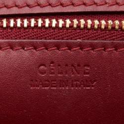 Pre Owned Celine Dark Red Leather Small Tie Tote