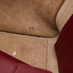 Pre Owned Celine Dark Red Leather Small Tie Tote