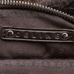 Pre Owned Celine Dark Brown Mink Fur and Leather Satchel