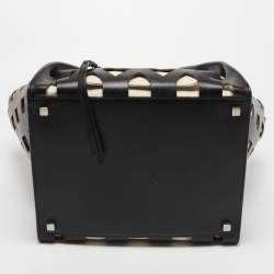 Celine Black Cutout Leather Medium Phantom Luggage Tote