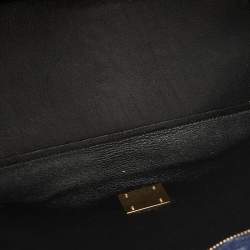 Celine Blue/Black Python and Suede Medium Trapeze Tote