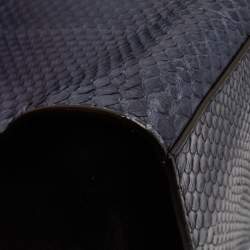 Celine Blue/Black Python and Suede Medium Trapeze Tote