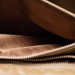 Pre Owned Celine Tan/Beige Macadam Coated Canvas and Leather Satchel