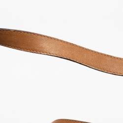 Pre Owned Celine Tan/Beige Macadam Coated Canvas and Leather Satchel