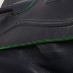 Pre Owned حقيبة يد توتس سيلين لاغيدج فانتوم جلد أخضر/أزرق كحلي متوسطة