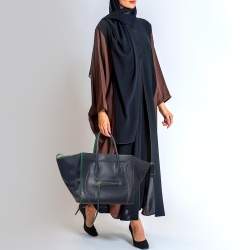 Pre Owned حقيبة يد توتس سيلين لاغيدج فانتوم جلد أخضر/أزرق كحلي متوسطة