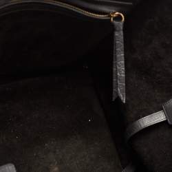 Pre Owned Celine Black Croc Embossed Leather Medium Phantom Luggage Tote