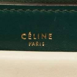 Celine Tri Color Leather and Python Medium Pocket Chain Clutch