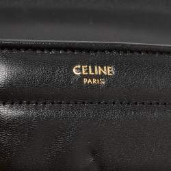 Pre Owned Celine Black Quilted Leather Chain Shoulder Bag