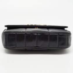 Pre Owned Celine Black Quilted Leather Chain Shoulder Bag