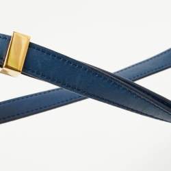 Pre Owned Celine Blue Leather Medium Classic Box Shoulder Bag