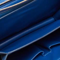 Pre Owned Celine Blue Leather Medium Classic Box Shoulder Bag