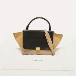 Pre Owned حقيبة سيلين ترابيز متوسطة سويدي وجلد ثلاثية اللون