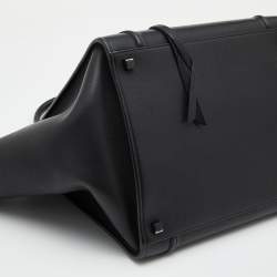 Pre Owned Celine Black Leather Medium Phantom Luggage Tote