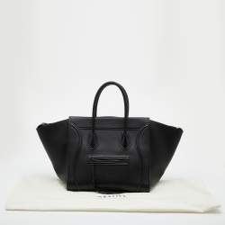 Pre Owned Celine Black Leather Medium Phantom Luggage Tote