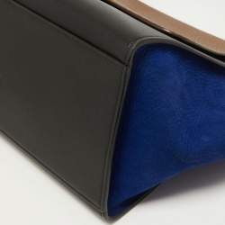 Pre Owned Celine Tri Color Leather and Nubuck Small Trapeze Top Handle Bag