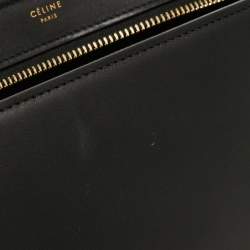 Pre Owned Celine Tri Color Leather and Nubuck Small Trapeze Top Handle Bag