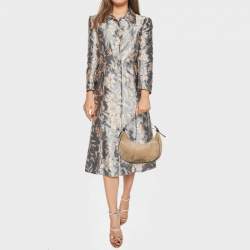 Celine Beige Embossed Suede Vintage Ava Hobo