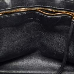 Pre Owned Céline Black/Off White Canvas and Leather Small Edge Bag