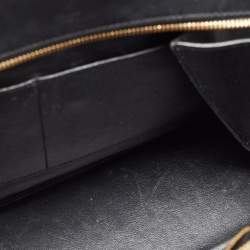 Pre Owned Céline Black/Off White Canvas and Leather Small Edge Bag