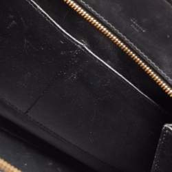 Pre Owned Céline Black/Off White Canvas and Leather Small Edge Bag