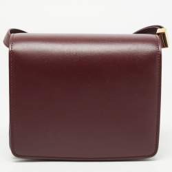 Celine Red Leather Small Classic Box Flap Bag