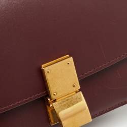 Celine Red Leather Small Classic Box Flap Bag