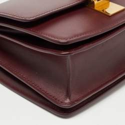 Celine Red Leather Small Classic Box Flap Bag