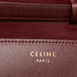Celine Red Leather Small Classic Box Flap Bag