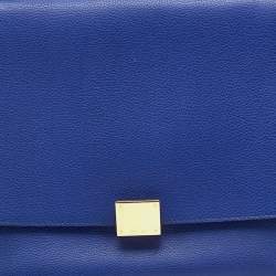 مملوكة مسبقًا Celine Blue Leather and Suede Medium Trapeze Top Handle Bag