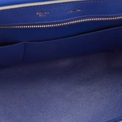 مملوكة مسبقًا Celine Blue Leather and Suede Medium Trapeze Top Handle Bag