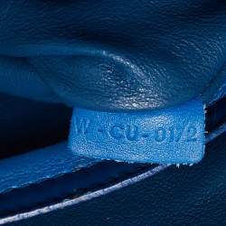 Pre Owned Celine Blue Leather and Suede Medium Phantom Luggage Tote