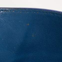 Pre Owned Celine Blue Leather and Suede Medium Phantom Luggage Tote