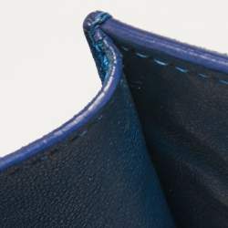 Pre Owned Celine Blue Leather and Suede Medium Phantom Luggage Tote