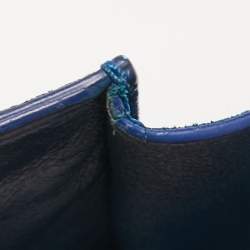 Pre Owned Celine Blue Leather and Suede Medium Phantom Luggage Tote