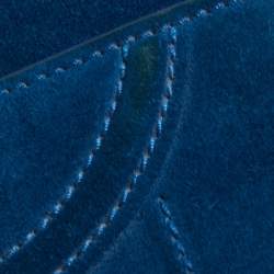 Pre Owned Celine Blue Leather and Suede Medium Phantom Luggage Tote