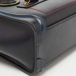 Pre Owned Céline Black Leather Nano Luggage Tote