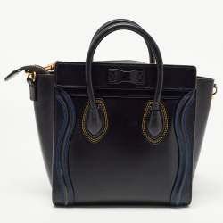 Pre Owned Céline Black Leather Nano Luggage Tote