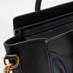 Pre Owned Céline Black Leather Nano Luggage Tote