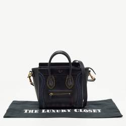 Pre Owned Céline Black Leather Nano Luggage Tote