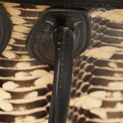 Pre Owned Celine Tri Color Watersnake and Leather Nano Luggage Tote