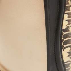 Pre Owned Celine Tri Color Watersnake and Leather Nano Luggage Tote