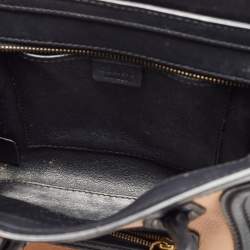 Pre Owned Celine Tri Color Leather Nano Luggage Tote