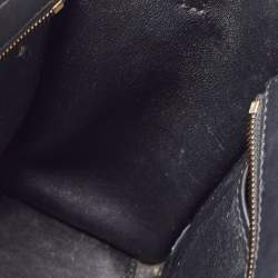 Pre Owned Celine Tri Color Leather Nano Luggage Tote