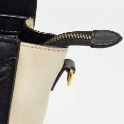 Pre Owned Celine Tri Color Leather Nano Luggage Tote