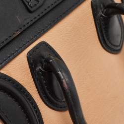 Pre Owned Celine Tri Color Leather Nano Luggage Tote
