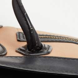 Pre Owned Celine Tri Color Leather Nano Luggage Tote