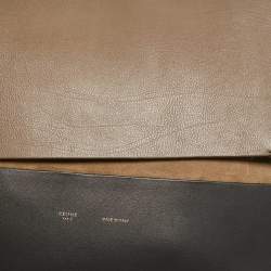 Pre Owned Celine Black/Grey Leather All Soft Shoulder Bag