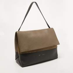 Pre Owned Celine Black/Grey Leather All Soft Shoulder Bag