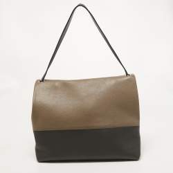 Pre Owned Celine Black/Grey Leather All Soft Shoulder Bag